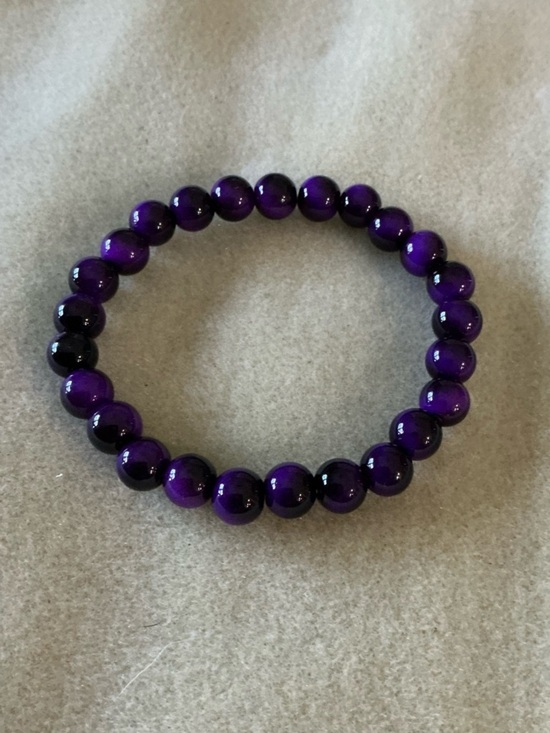 Jewelry - Purple Beaded Stretch Bracelet